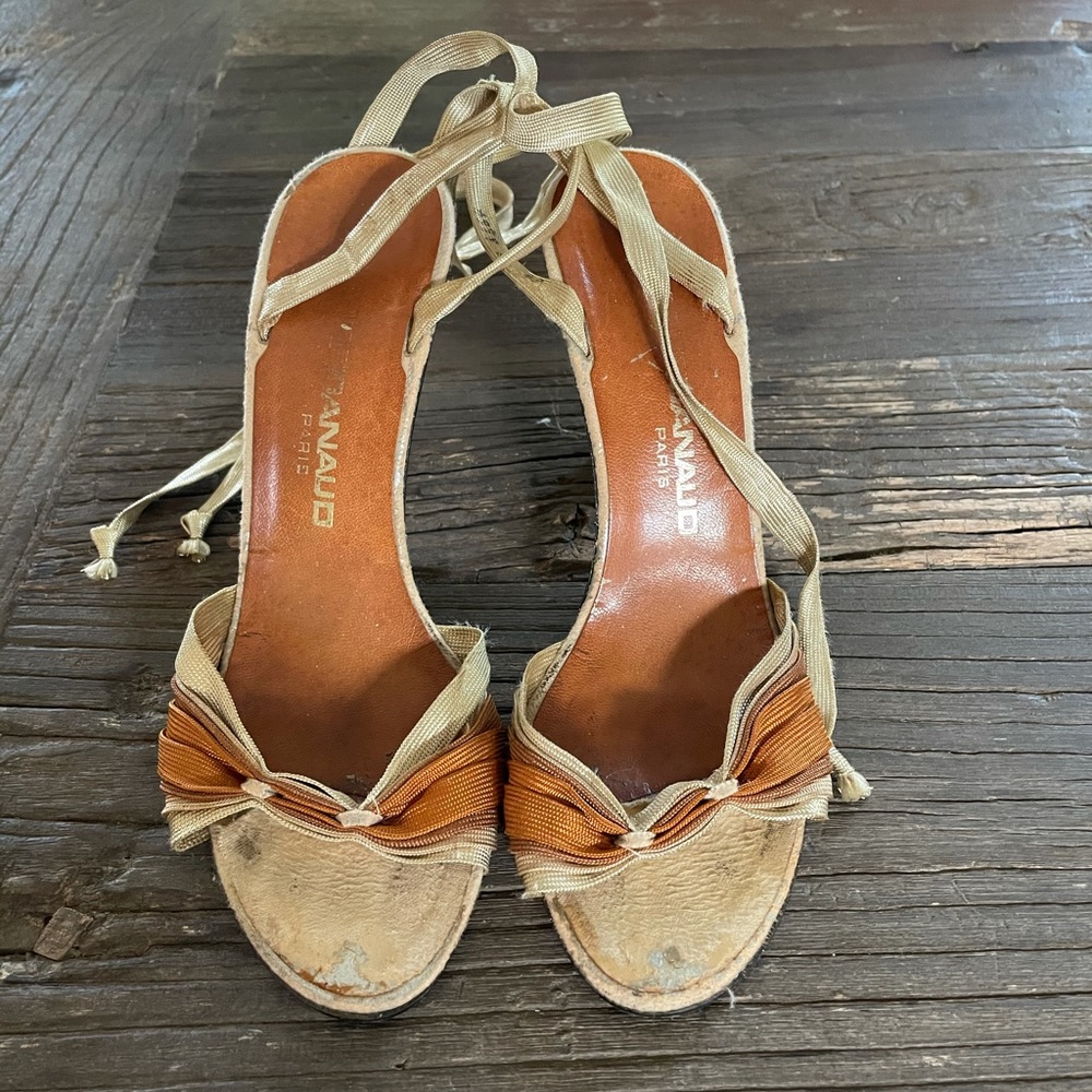 Vintage Xavier Danaud Ankle Wrap Stilettos PARIS